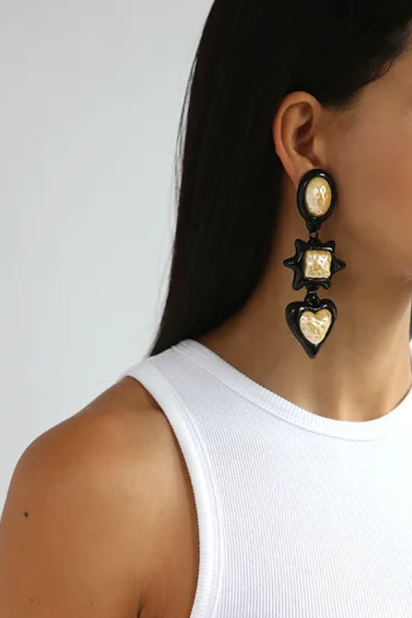 Shop Julietta | Foxy Brown Earrings Black | Girls with Gems
