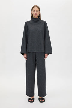 Sabine Lounge Top Charcoal Marle