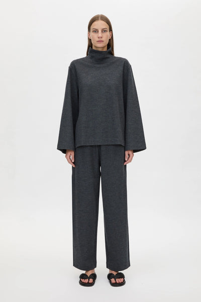Sabine Lounge Top Charcoal Marle