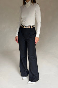 Alexa Tailored Suit Pant Black by Sneaky Link, wide leg tailored pants perfect for office or evening styling
