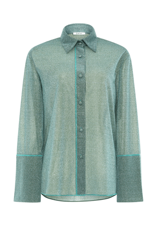 Oséree | Lumiere Sleeves Shirt Aqua | Girls with Gems