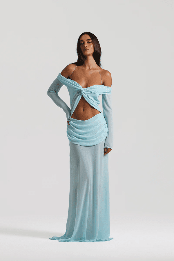 Natalie Rolt Emily Gown Baby Blue Girls with Gems