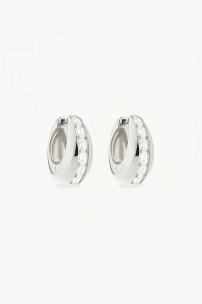 By Charlotte | Magic of You Hoops Sterling Silver | Girls with Gems