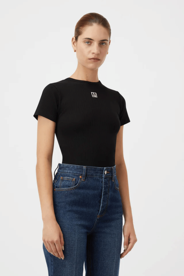 Camilla And Marc | Nora Fitted Tee Black DBLK | Girls With Gems