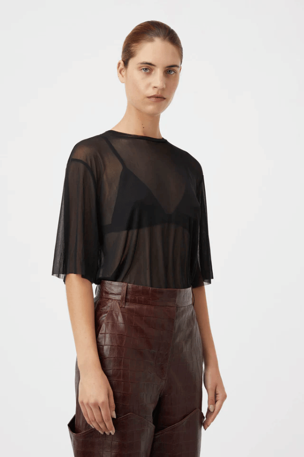 Camilla And Marc | Marie Sheer Top Black | Girls With Gems