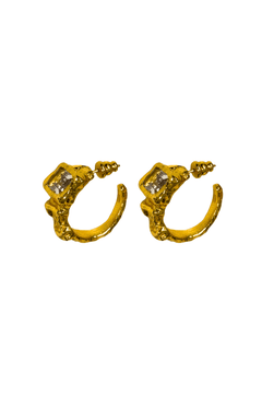 Nerine Ring by Amber Sceats, handcrafted in Italy with 24K gold plating and cubic zirconia, a simple and elegant piece perfect for any occasion.