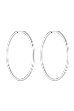 90s Hoops 40mm Silver by Porter Jewellery – silver hoop earrings with high shine finish. Perfect for everyday styling.