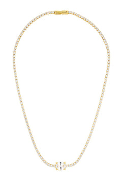 Heirloom Tennis Necklace by Porter Jewellery, white gold necklace with CZ stones. Perfect for events or elevated everyday styling.
