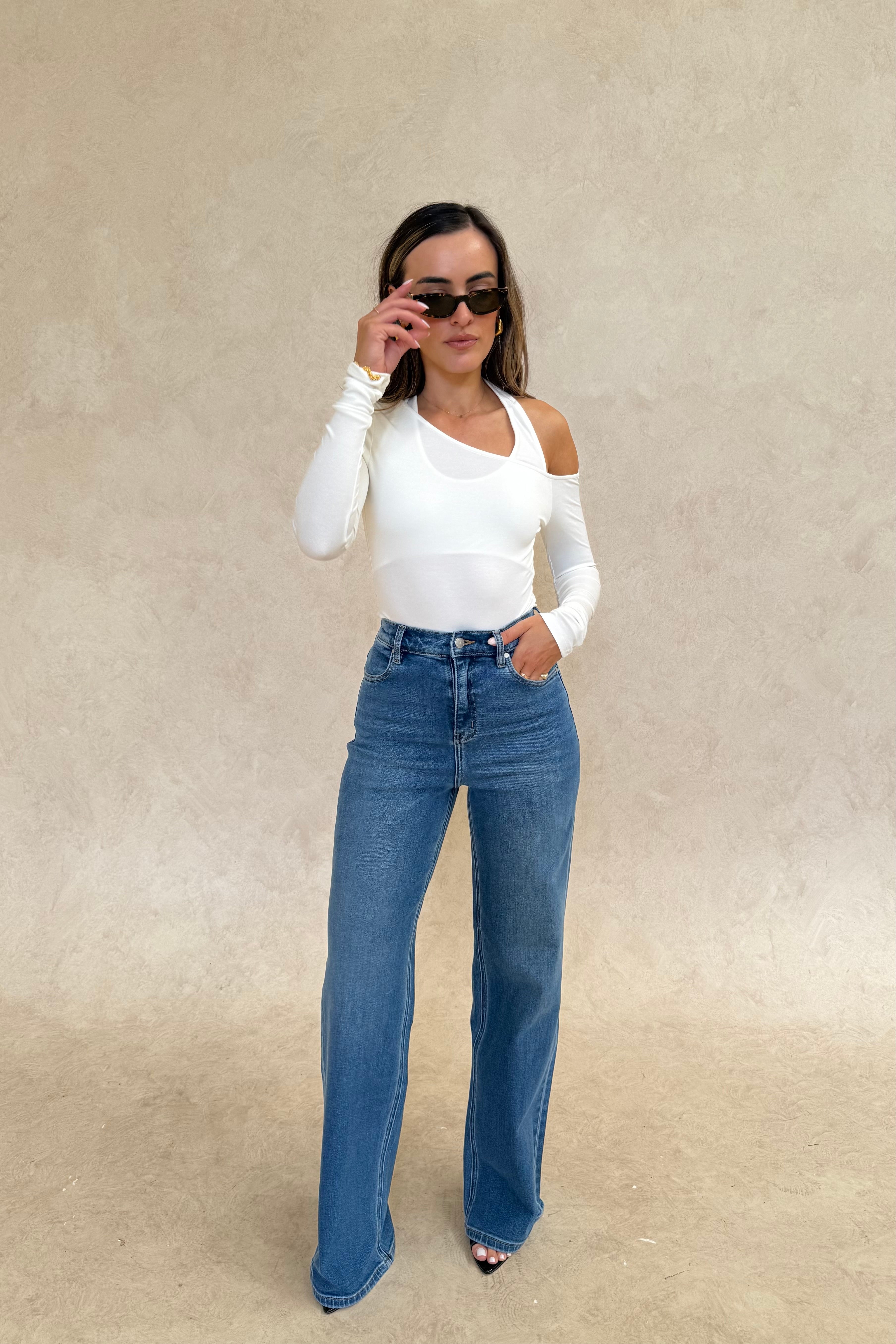 Buy Celine High Rise Stretch Jean Indigo Blue by Sneaky Link - Girls With  Gems