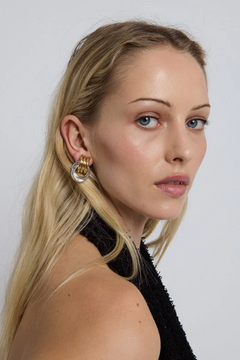 Mini Knot Earrings Mixed Metals by Heaven Mayhem – gold and silver knot earrings. Perfect for everyday styling.