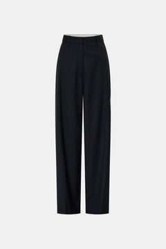 Orban Manstyle Wide Leg Pant Navy Pinstripe by Camilla and Marc - wide leg tailored pants with pinstripe design, designed for a relaxed modern fit.