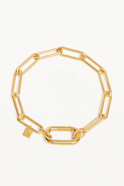 With Love Annex Link Bracelet in 18k Gold Vermeil by By Charlotte, versatile bracelet with annex links for personalized pendants, perfect for expressing love and self-expression through customized layers.