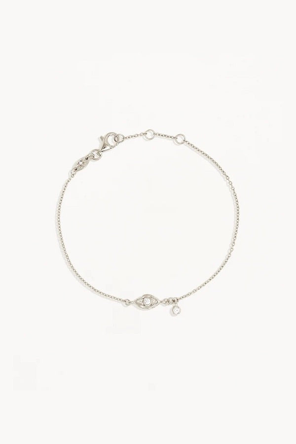 By Charlotte | Sterling Silver I am Protected Bracelet | Girls with Gems