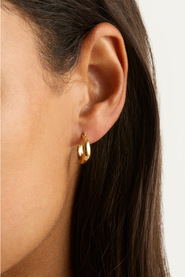 By Charlotte | Gold Infinite Horizon Small Hoops | Girls with Gems