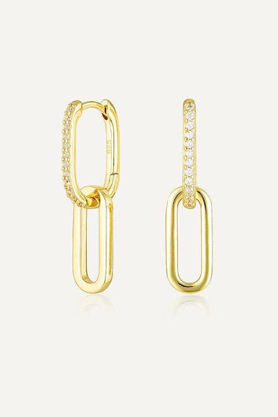 Celine Earrings Gold Pavé - Avant Studio