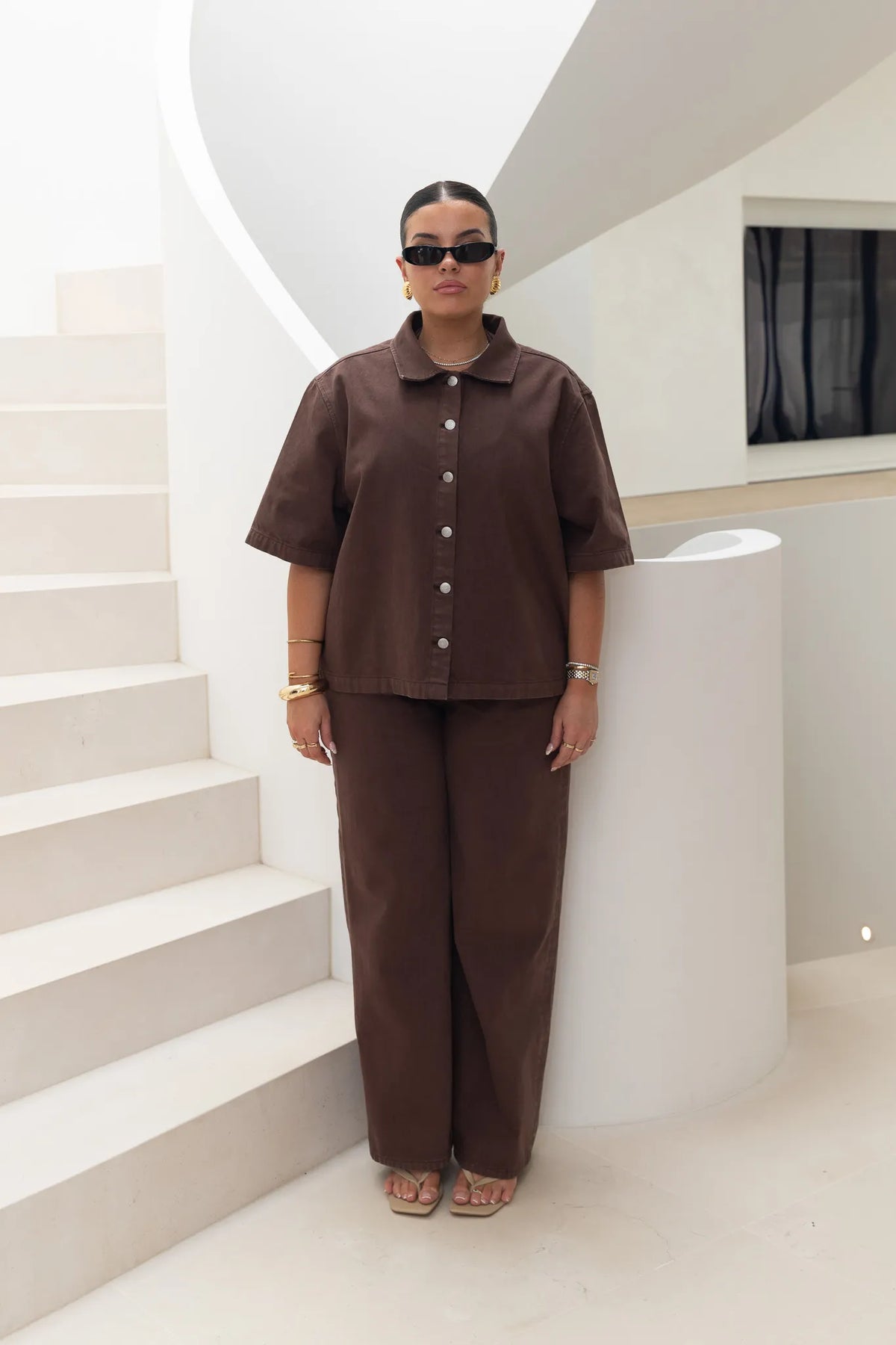 Jaz Hand Denim Shirt Chocolate