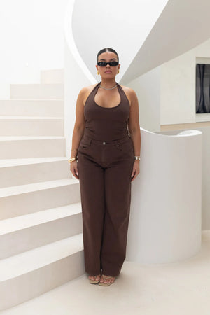 Jaz Hand Baggy Jean Chocolate