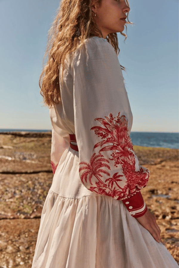 Antipodean | Blythe Midi Dress Coconut | Girls With Gems