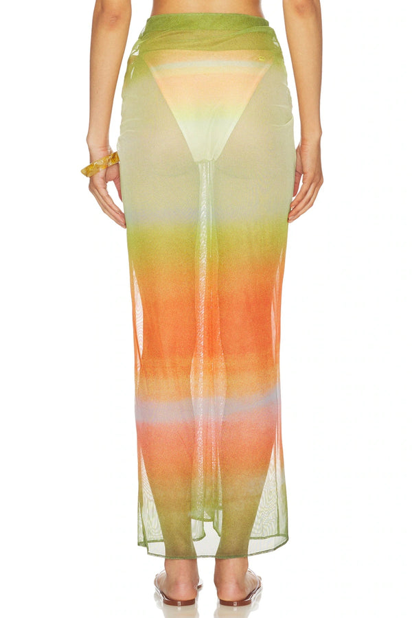 Nia Maxi Skirt Valle Sagrado by Baobab, sheer mesh maxi skirt, perfect for resort wear or layered evening styling
