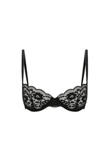 Annie Brief Black by Kat The Label, stretch lace brief with scalloped trim, perfect for elevated everyday lingerie