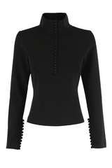 Mossman | Mayfair Long Sleeve Top Black | Girls With Gems