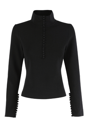 Mossman | Mayfair Long Sleeve Top Black | Girls With Gems