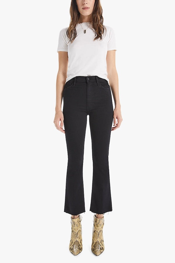 Mother The Hustler Ankle Fray Jeans Not Guilty Girls with Gems