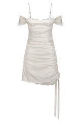 Marilyn Slip Ivory by Kat The Label, satin slip dress with lace underwire, perfect for bridal or evening styling
