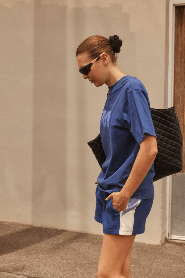 Araminta James | Parisienne Track Short Estate Blue | Girls with Gems