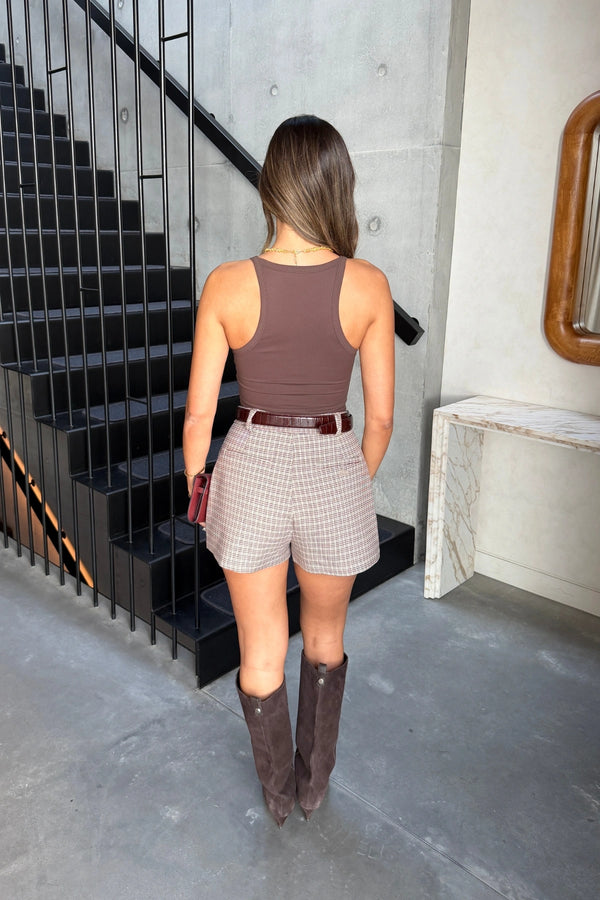 Ella Squire Tailored Short Houndstooth