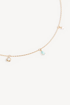18k Gold Plated Breathe in Stillness Choker by By Charlotte - pearl and gemstone choker designed for delicate elevated styling.