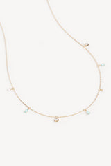 18k Gold Plated Breathe in Stillness Choker by By Charlotte - pearl and gemstone choker designed for delicate elevated styling.