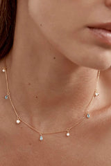 18k Gold Plated Breathe in Stillness Choker by By Charlotte - pearl and gemstone choker designed for delicate elevated styling.