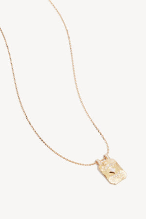 18k Gold Plated My Moon and Stars Rectangular Necklace by By Charlotte - gold pendant necklace with celestial design, designed for a delicate meaningful look.