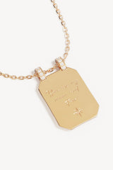 18k Gold Plated My Moon and Stars Rectangular Necklace by By Charlotte - gold pendant necklace with celestial design, designed for a delicate meaningful look.