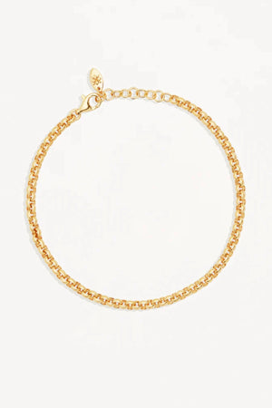 18k Gold Vermeil Belcher Chain Bracelet by By Charlotte, timeless layering chain in luminous gold, a trendy piece perfect for everyday elegance or stacking.