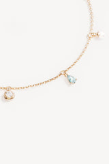 18k Gold Vermeil Breathe in Stillness Anklet by By Charlotte - pearl and gemstone anklet designed for delicate elevated styling.