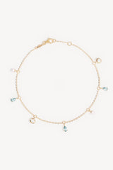 18k Gold Vermeil Breathe in Stillness Anklet by By Charlotte - pearl and gemstone anklet designed for delicate elevated styling.