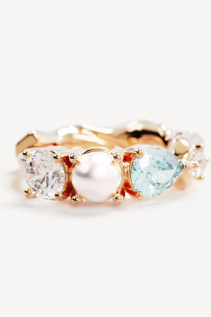 18k Gold Vermeil Breathe in Stillness Hoops by By Charlotte - pearl and gemstone hoop earrings designed for elevated everyday styling.