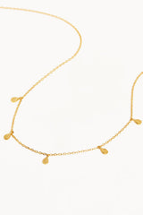 18k Gold Vermeil Grace Choker by By Charlotte, gold chain with teardrop pendants. Perfect for layering or everyday styling.