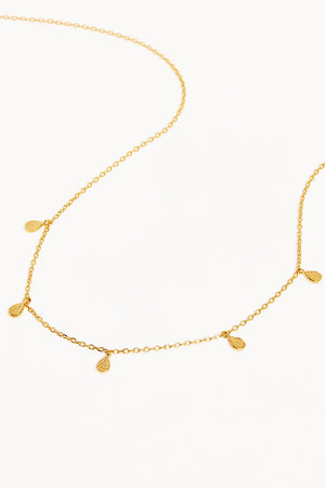 18k Gold Vermeil Grace Choker by By Charlotte, gold chain with teardrop pendants. Perfect for layering or everyday styling.
