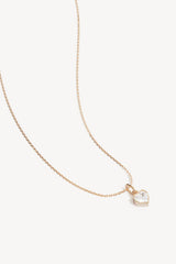 18k Gold Vermeil Love You More Necklace by By Charlotte - gold necklace with heart stone, designed for a delicate romantic look.