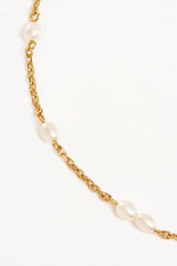 18k Gold Vermeil Serene Dreams Pearl Bracelet by By Charlotte, gold chain with baroque pearls. Perfect for layering or everyday styling.
