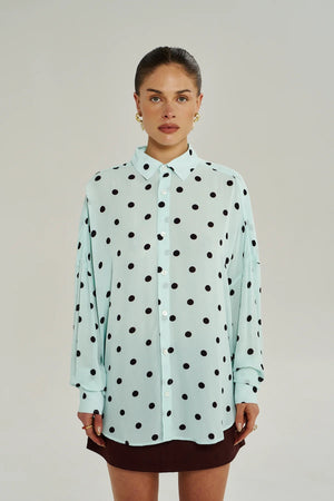 Dotty Long Sleeve Shirt Pinot Drops