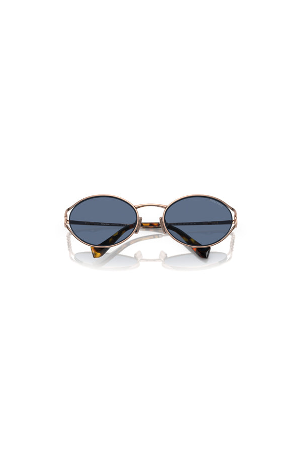 Miu Miu | MU 52YS Pink Gold W/ Dark Blue | Girls With Gems