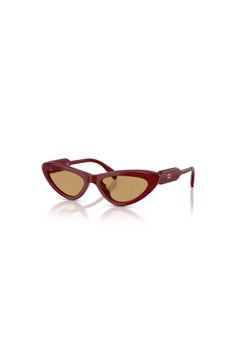 Cat Eye Sunglasses Opal Burgundy by Miu Miu, acetate frame with tinted lenses, perfect for elevated everyday styling