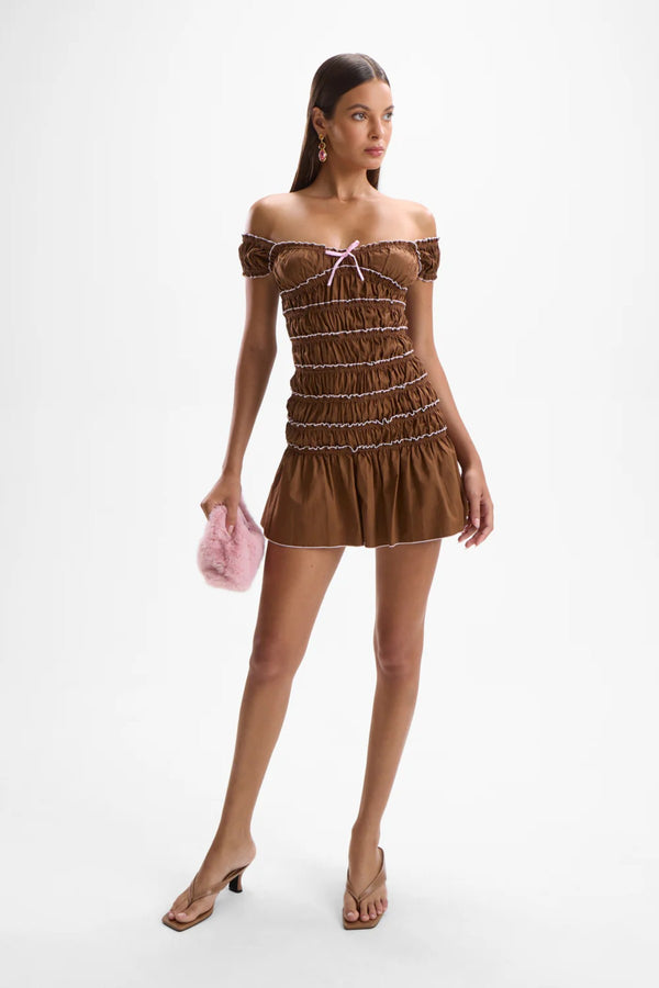 Lolita Mini Dress Mocha