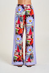 Linen Pant Dazed Print by Summi Summi, relaxed linen pants with contrast trim. Perfect for summer styling or everyday wear.
