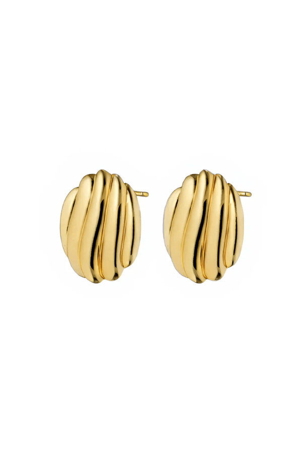 Avant Studio | Paulina Wave Earrings Gold | Girls with Gems
