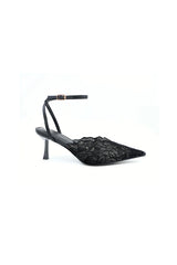 Diana Lace Heels Black